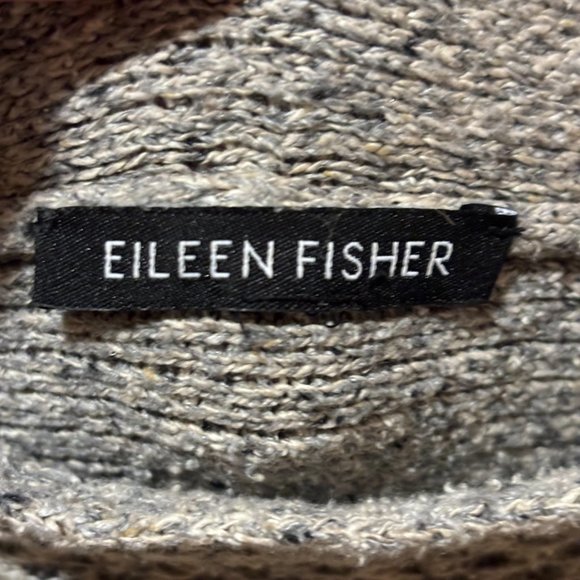 Eileen Fisher Silk Mockneck Sweater - Small, Gray - Picture 3 of 6